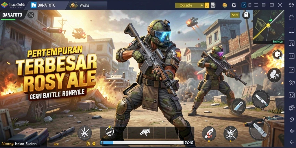 Gameplay seru DANATOTO dalam pertempuran Battle Royale.