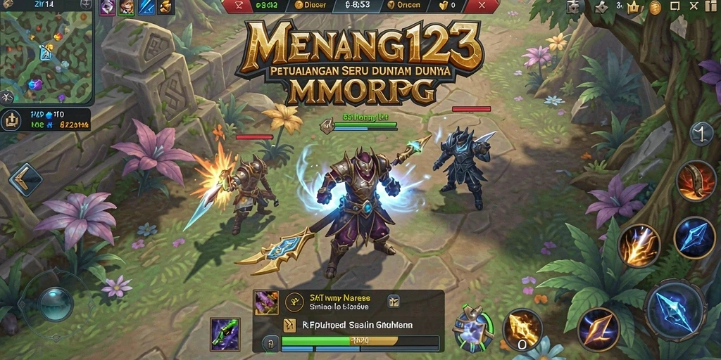 Tampilan menarik dari gameplay MMORPG MENANG123 yang penuh aksi.