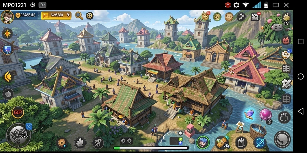 Tampilan menarik dan gameplay interaktif dalam MPO1221.