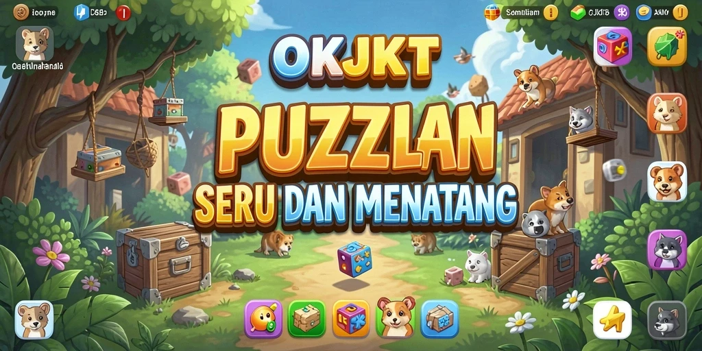 Tampilan permainan OKJKT dengan berbagai level Puzzle yang menantang.