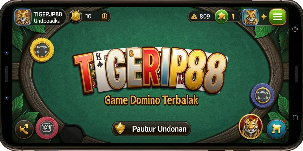 Tampilan menarik dari gameplay Domino di TIGERJP88.