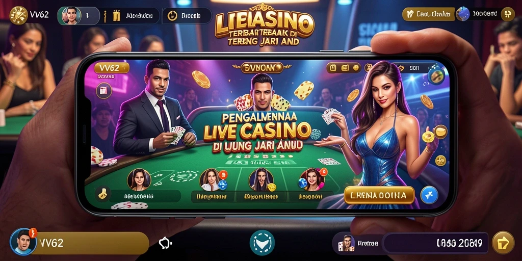 Tampilan gameplay Live Casino yang mendebarkan dan interaktif.