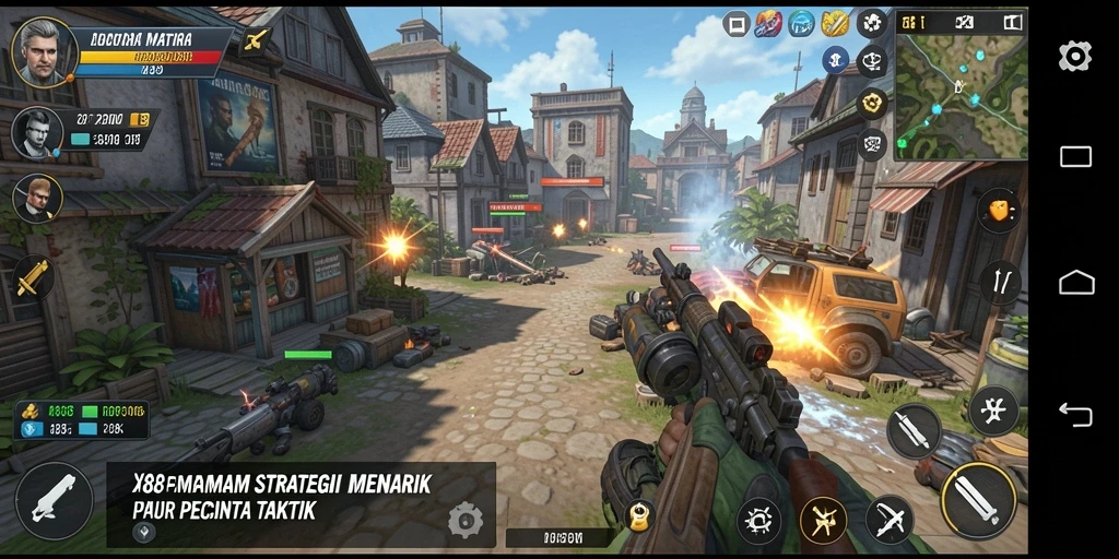 Tampilan strategis X88 yang mendebarkan dengan grafik menarik.