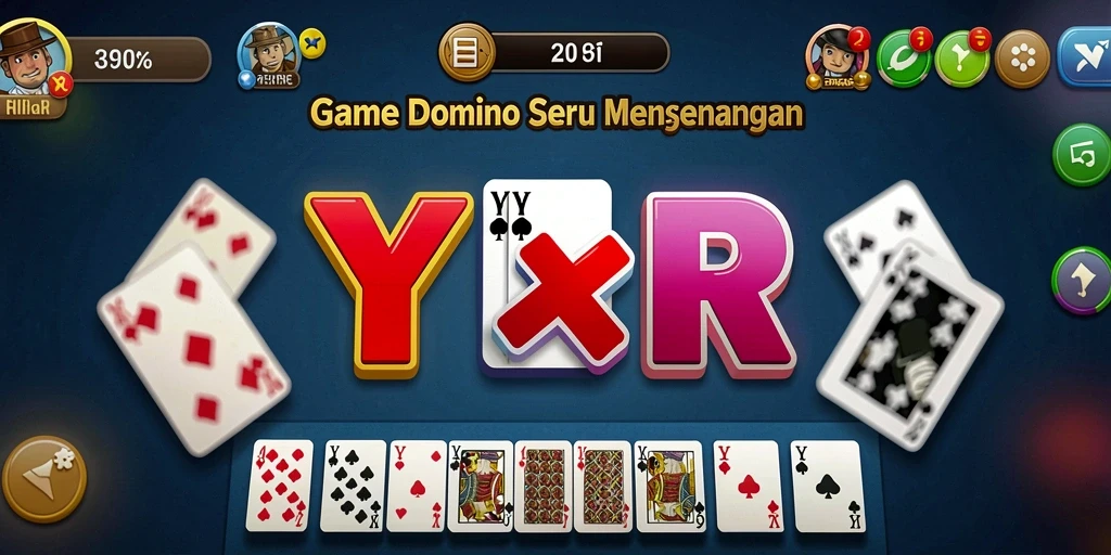 Screenshot gameplay Domino YYRR yang menarik dan interaktif.
